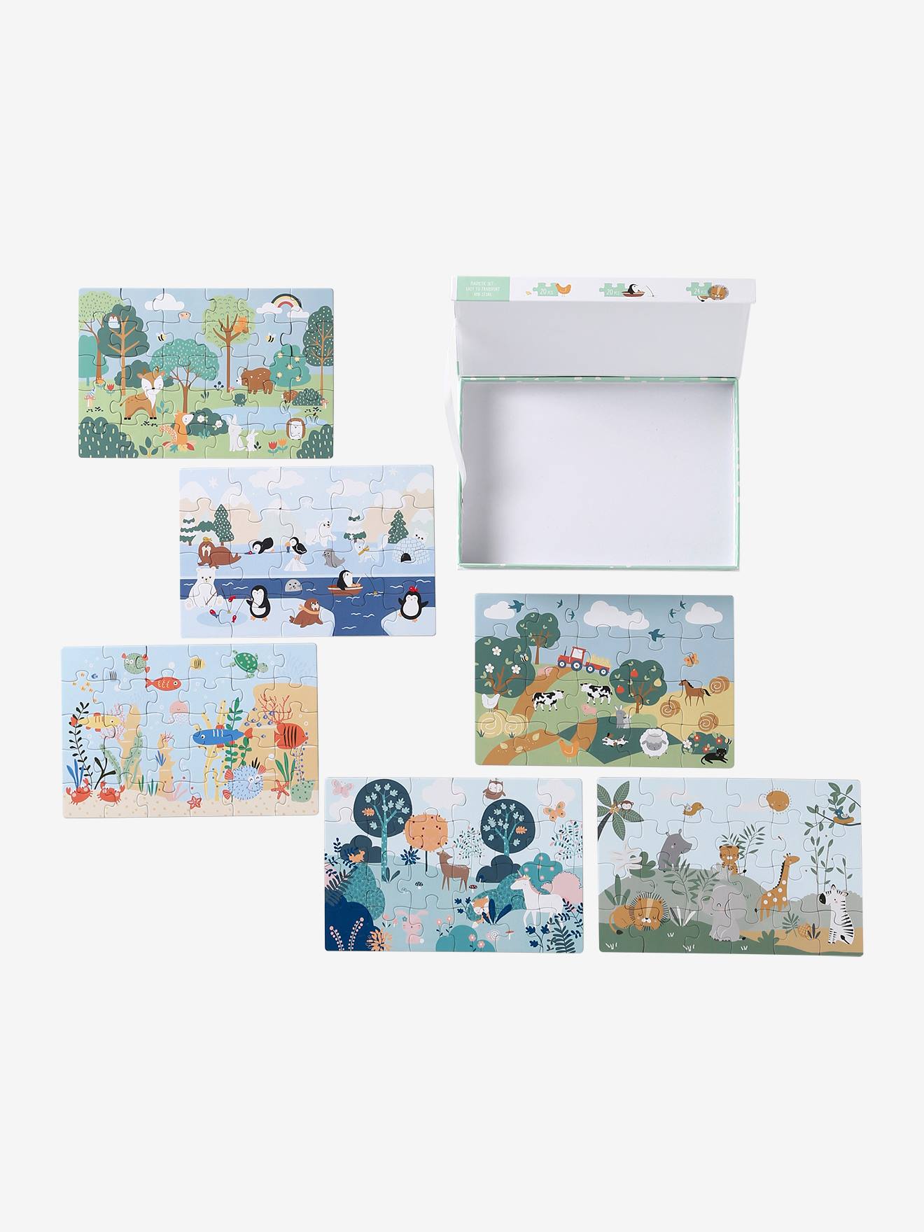 Set of 6 Magnetic Puzzles multicoloured