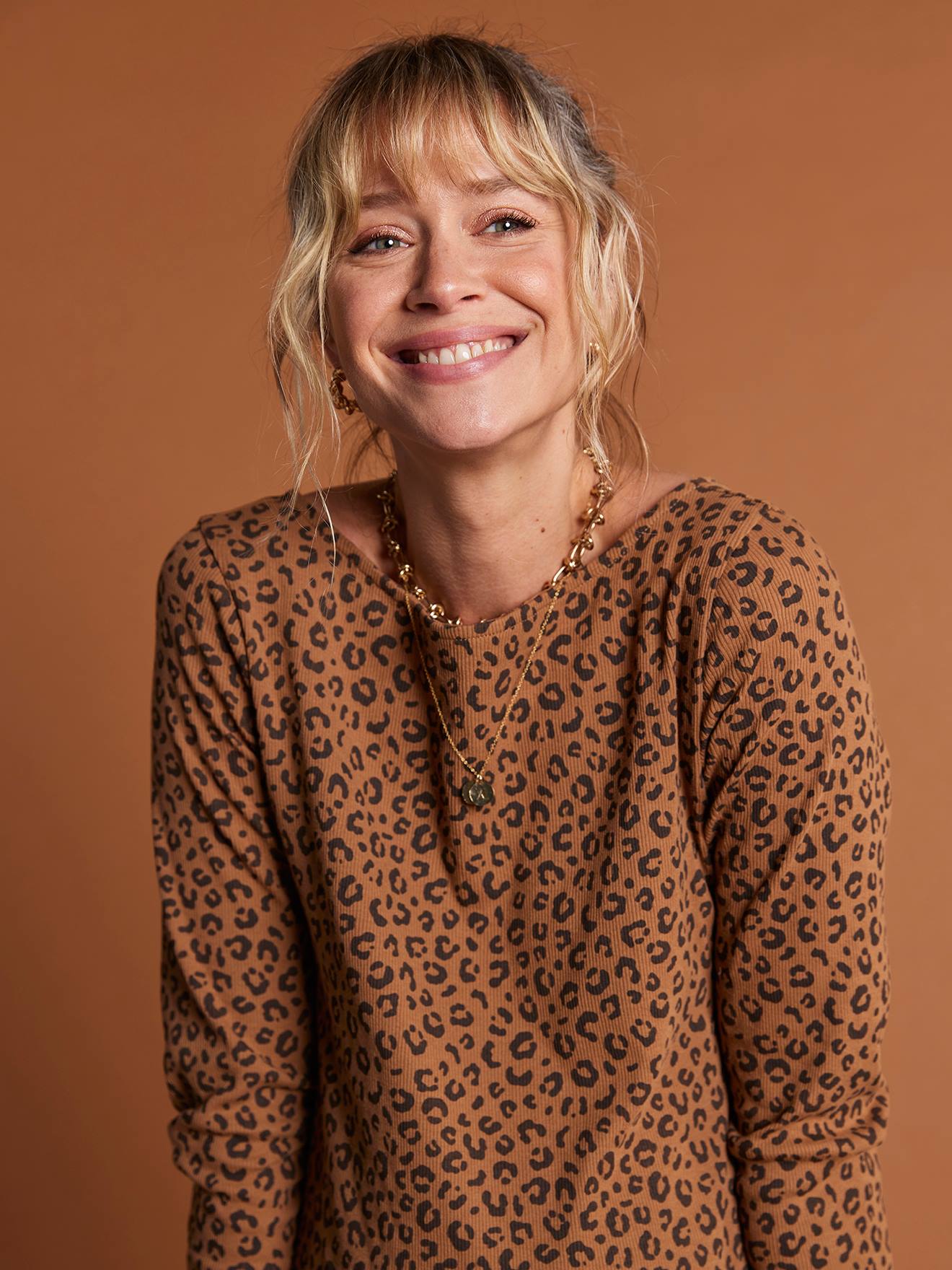 Leopard Print T-Shirt for Maternity