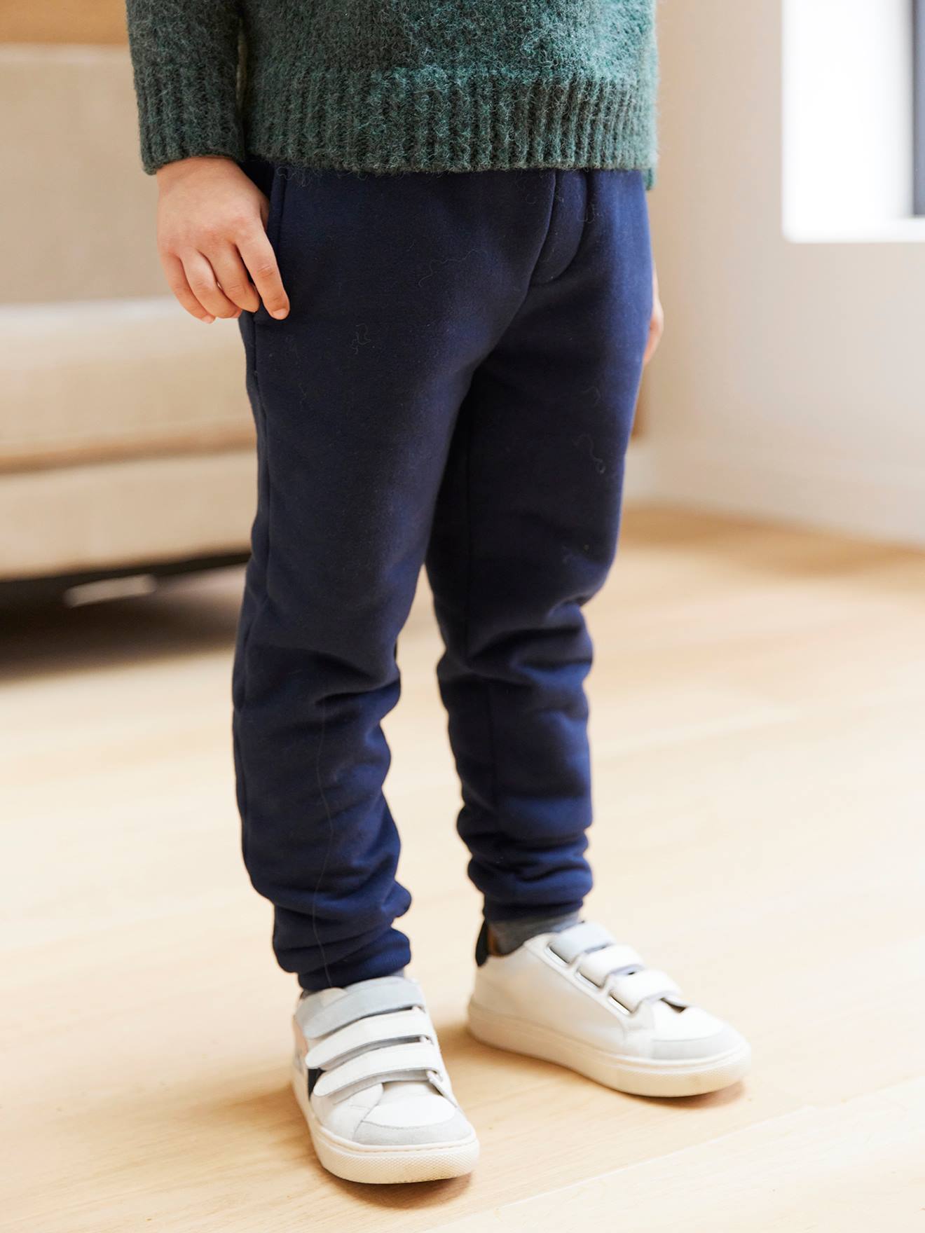 Fleece Joggers with Sherpa Lining for Boys anthracite, Boys