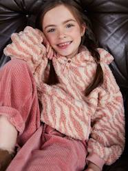Girls-Hooded Sherpa Sweatshirt for Girls