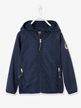 Click to view product details and reviews for Sports Jacket With Hood For Boys Dark Blue.