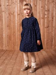 Girls-Girl's printed velvet dress