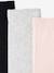 Girl's Pack of 3 Pairs of Jersey Knit Fabric Tights Light Pink 