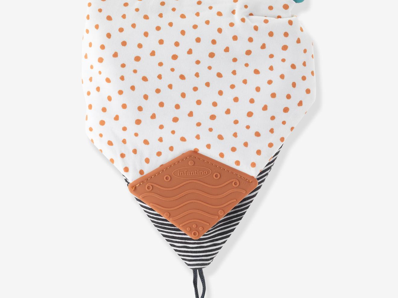 Bandana Bibs + Dummy Clip - INFANTINO terracotta