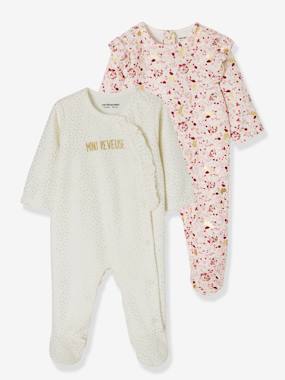 Pack of 2 Velour Sleepsuits