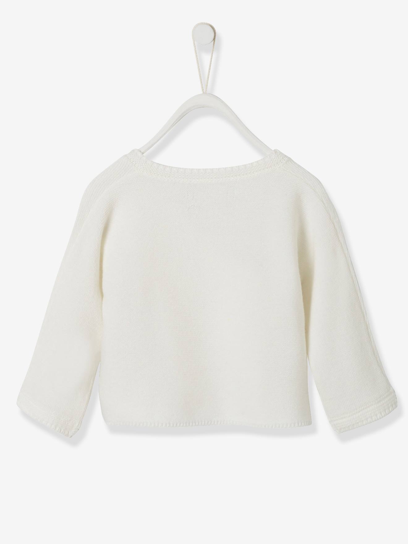 Cotton Wool Cardigan For Babies White Baby Vertbaudet