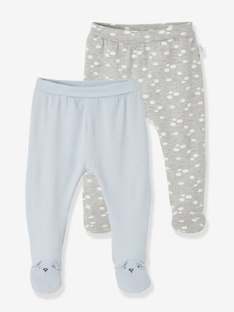 Soft Jersey Knit Trousers For Newborn Babies Blue Medium Two